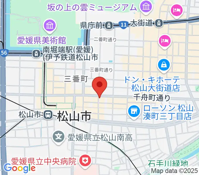 松山Double-u Studioの地図