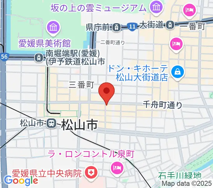 松山Double-u Studioの地図