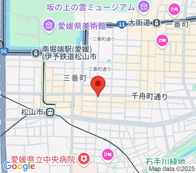 松山Double-u Studioの地図