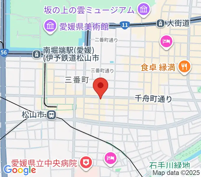 松山Double-u Studioの地図