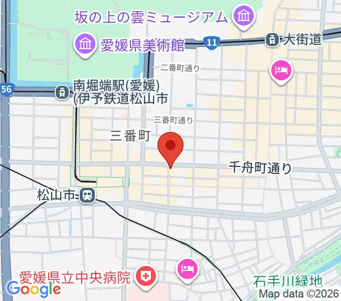 松山Double-u Studioの地図