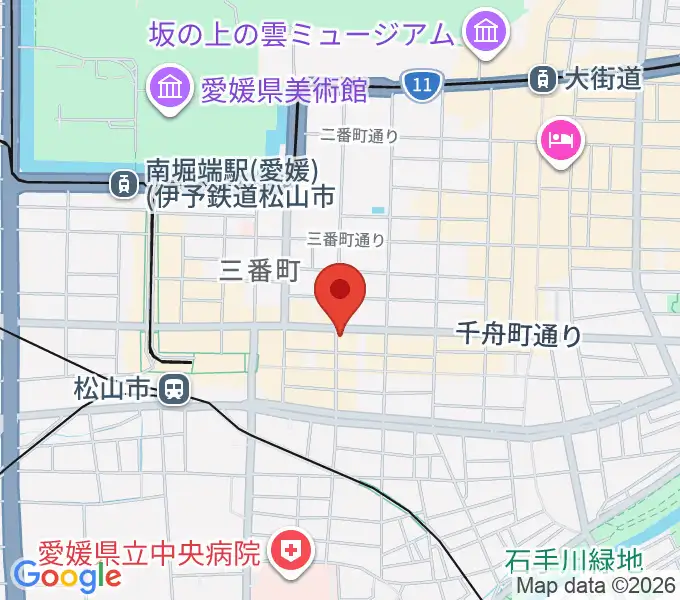 松山Double-u Studioの地図