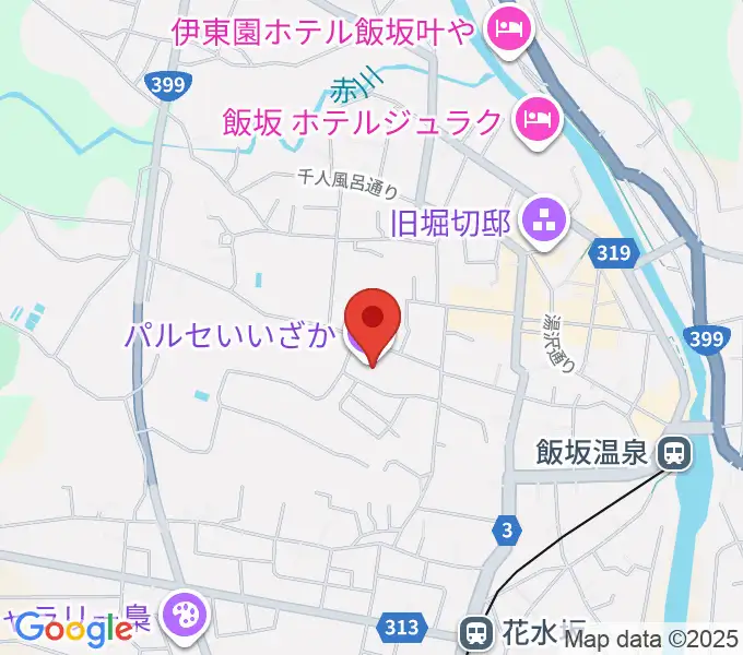 パルセいいざかの地図