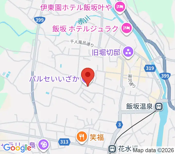 パルセいいざかの地図