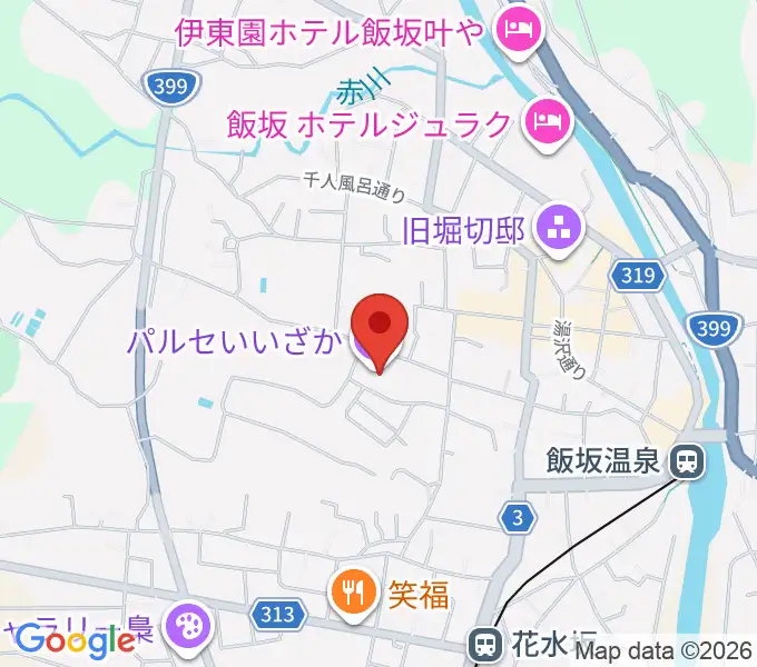 パルセいいざかの地図