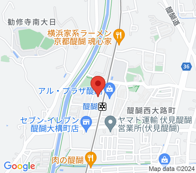 京都市醍醐交流会館の場所