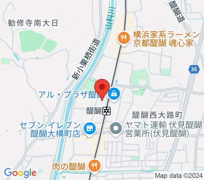 京都市醍醐交流会館の地図