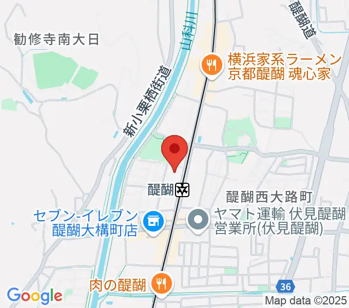 京都市醍醐交流会館の地図