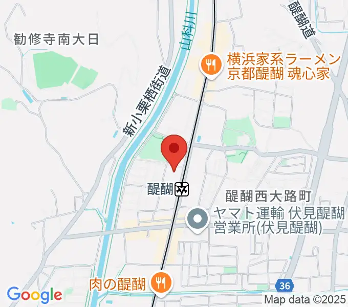 京都市醍醐交流会館の地図