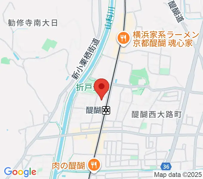 京都市醍醐交流会館の地図