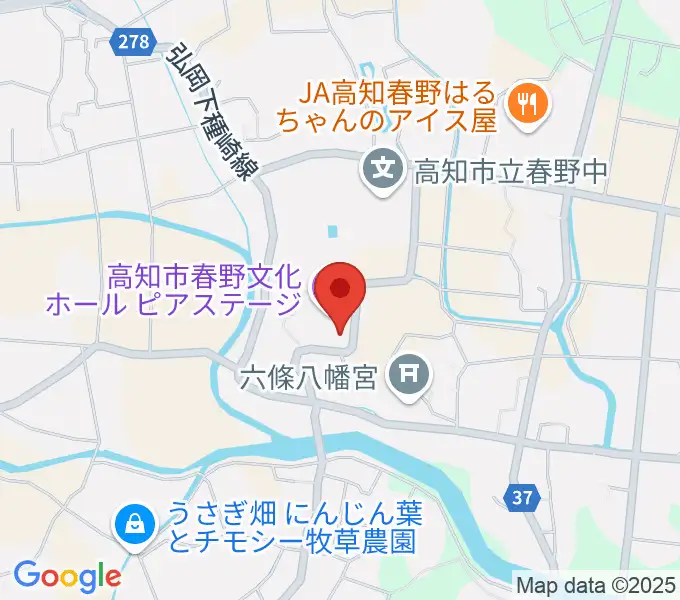 高知市春野文化ホールピアステージの地図