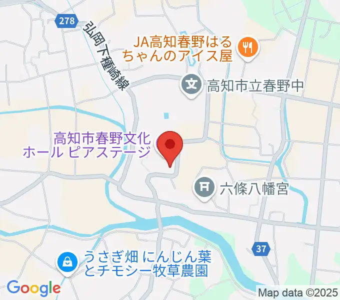高知市春野文化ホールピアステージの地図