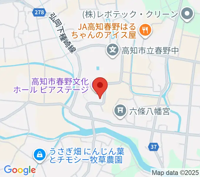 高知市春野文化ホールピアステージの地図