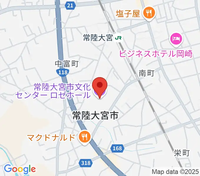 常陸大宮市文化センター ロゼホールの地図