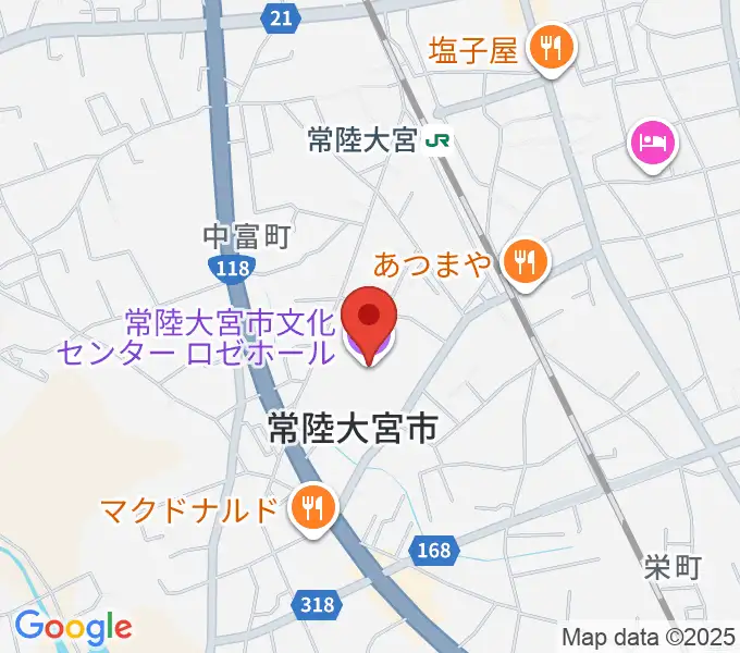 常陸大宮市文化センター ロゼホールの地図