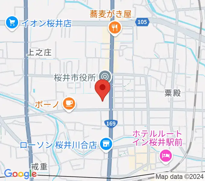 桜井市民会館の地図