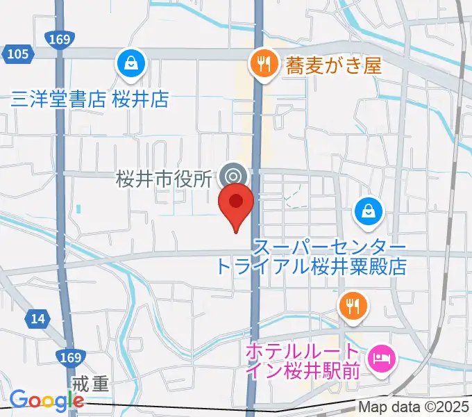 桜井市民会館の地図
