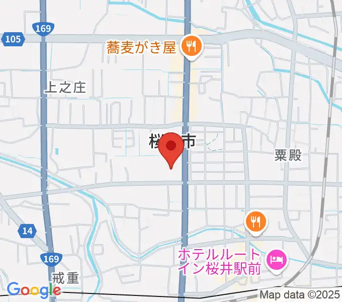 桜井市民会館の地図