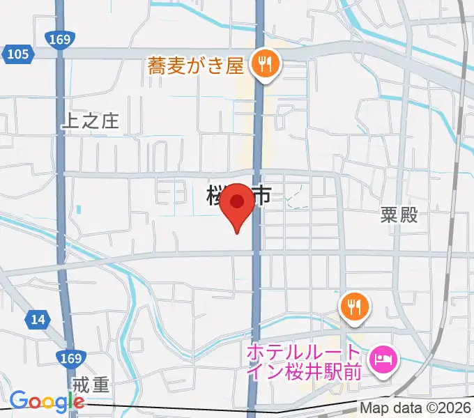 桜井市民会館の地図