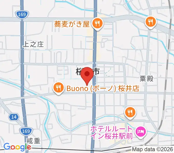 桜井市民会館の地図