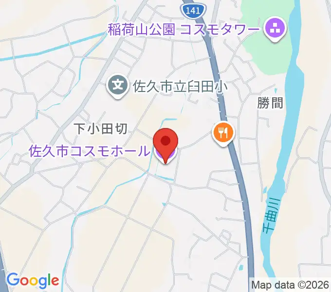 佐久市コスモホールの地図
