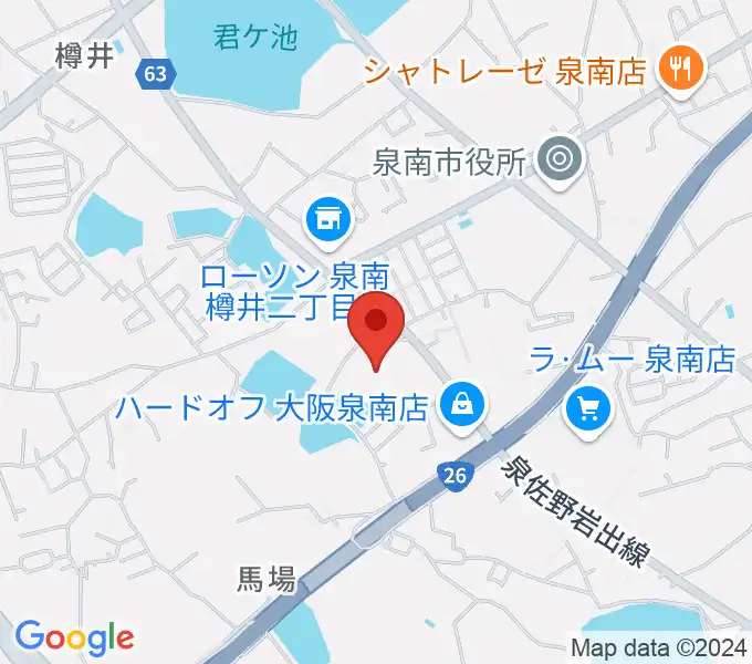 泉南市立文化ホールの地図