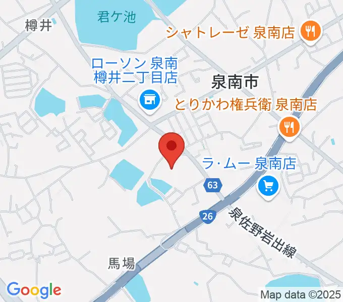 泉南市立文化ホールの地図