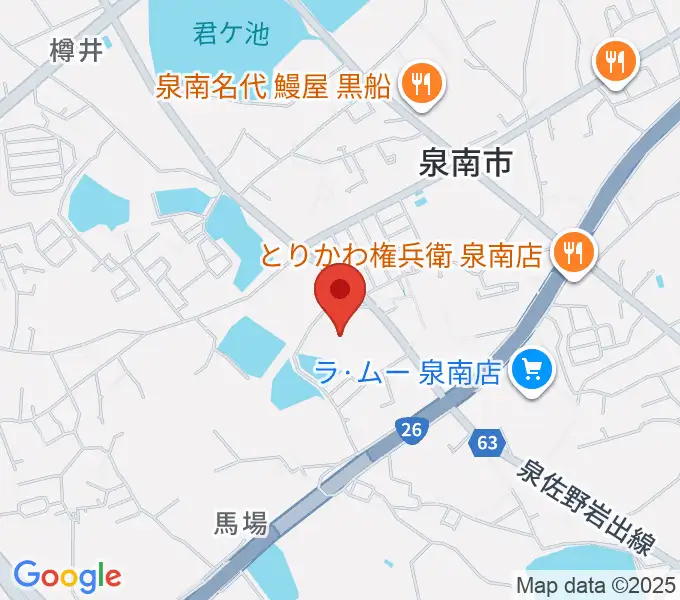 泉南市立文化ホールの地図