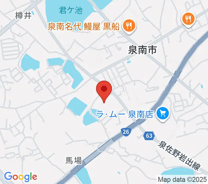 泉南市立文化ホールの地図