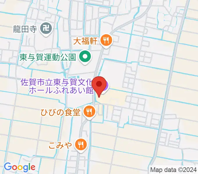 佐賀市立東与賀文化ホールの地図