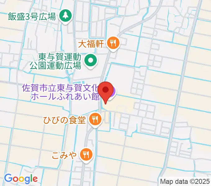 佐賀市立東与賀文化ホールの地図
