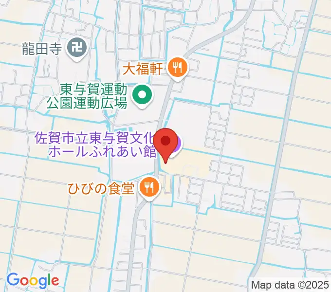 佐賀市立東与賀文化ホールの地図