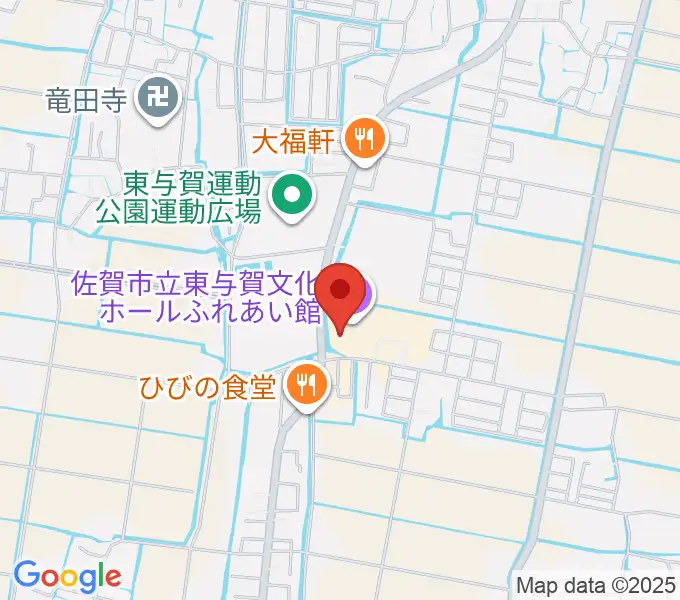 佐賀市立東与賀文化ホールの地図