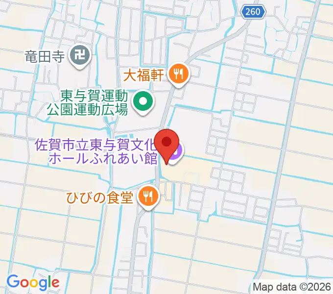 佐賀市立東与賀文化ホールの地図