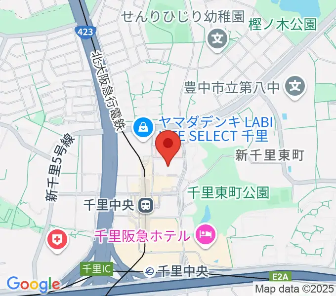 千里ライフサイエンスセンターの地図