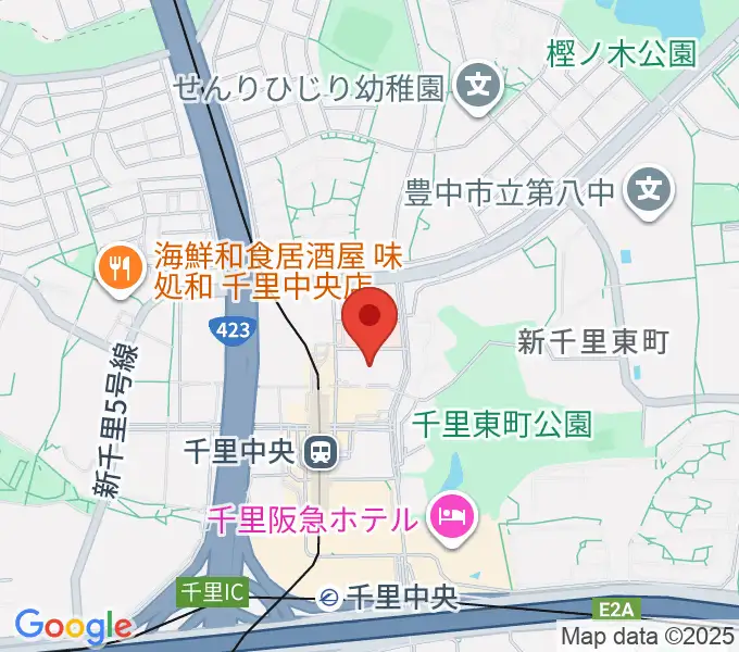 千里ライフサイエンスセンターの地図