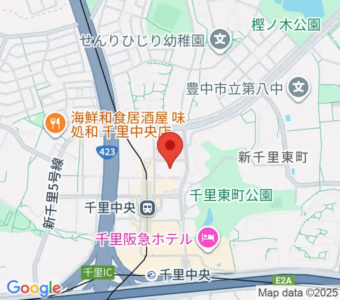 千里ライフサイエンスセンターの地図