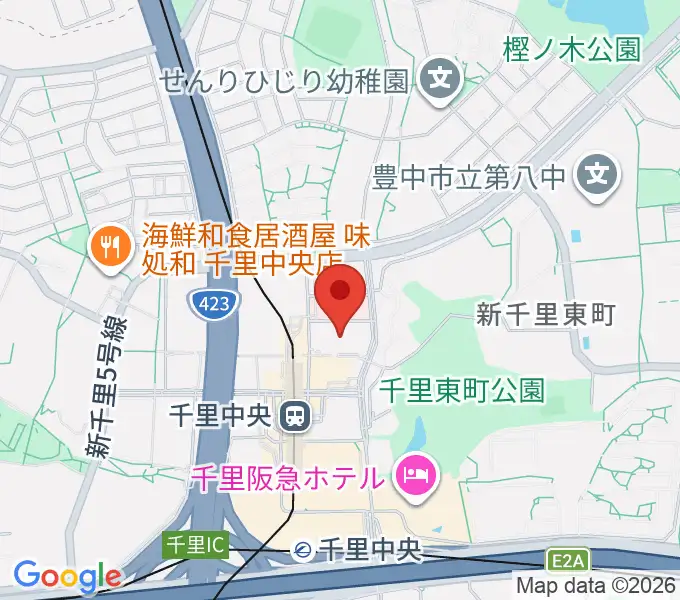 千里ライフサイエンスセンターの地図