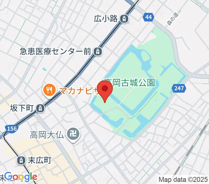 高岡市民会館の地図