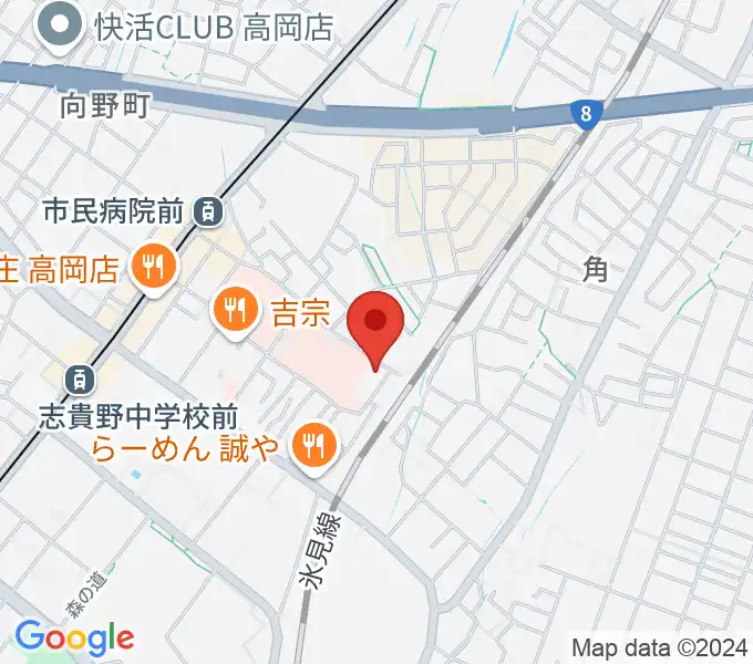 高岡市文化芸能館の地図