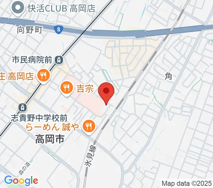 高岡市文化芸能館の地図