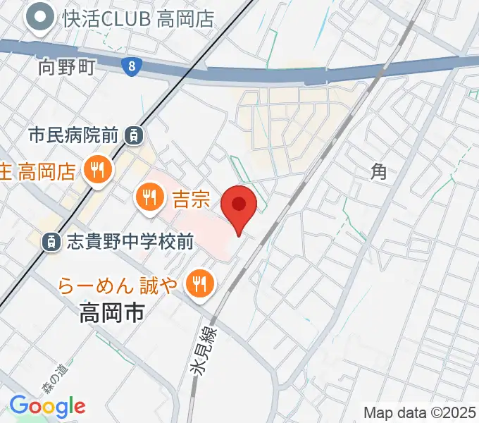 高岡市文化芸能館の地図