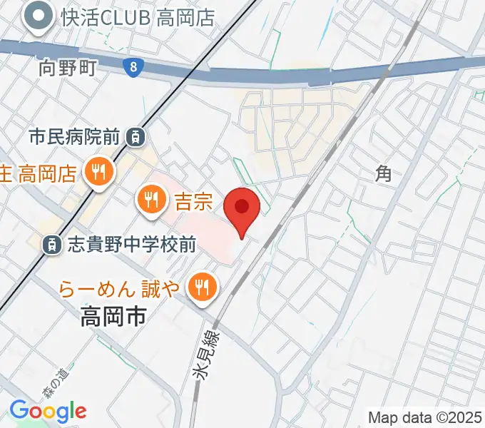 高岡市文化芸能館の地図