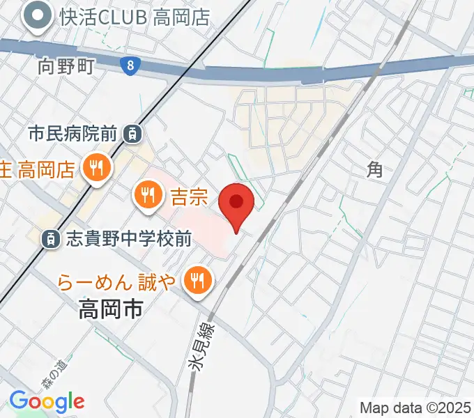 高岡市文化芸能館の地図