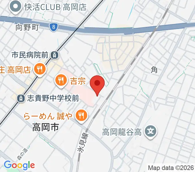 高岡市文化芸能館の地図