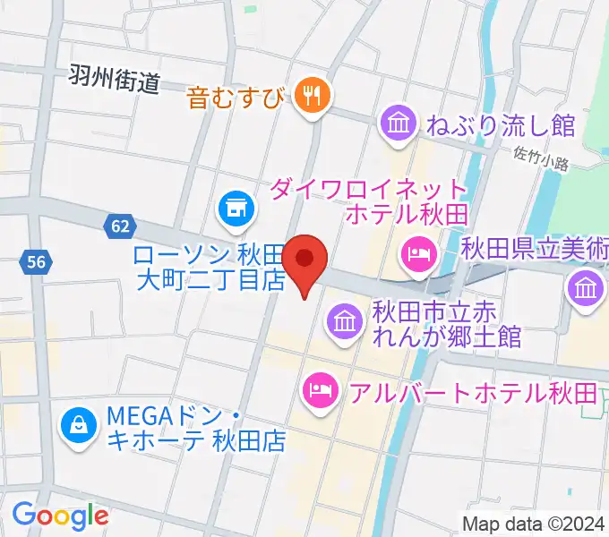 秋田THE CAT WALKの地図