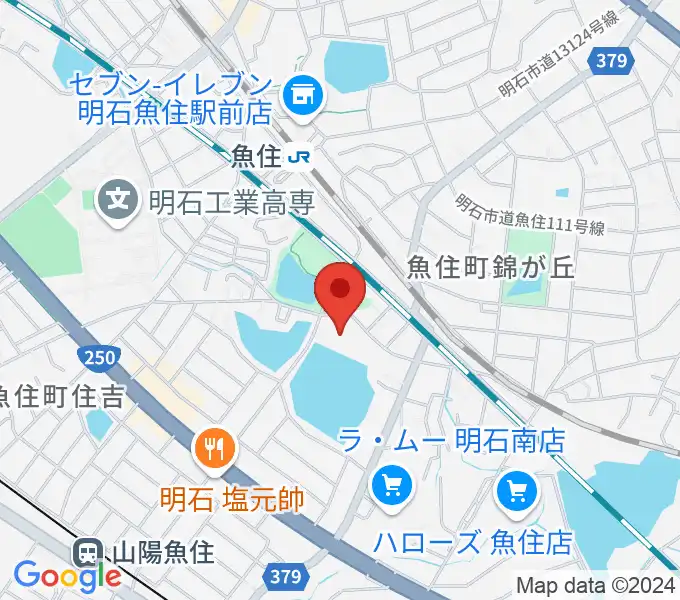 明石市立西部市民会館の地図