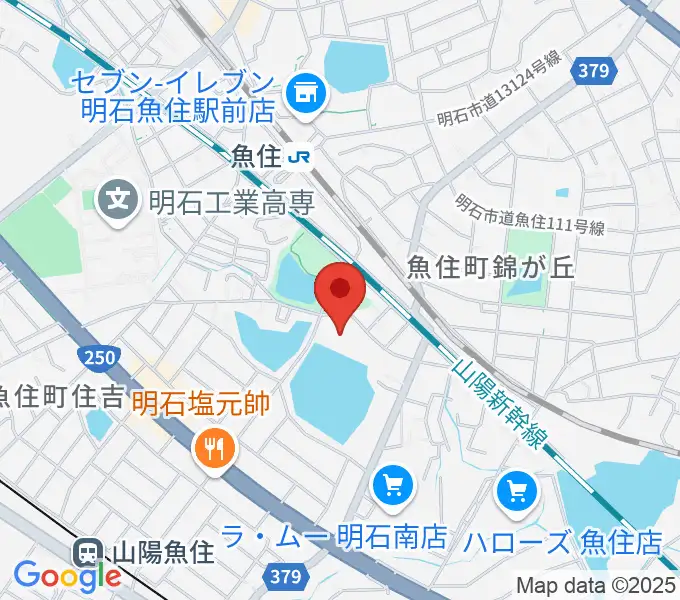 明石市立西部市民会館の地図