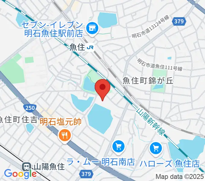 明石市立西部市民会館の地図