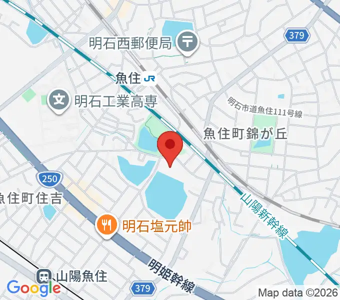明石市立西部市民会館の地図